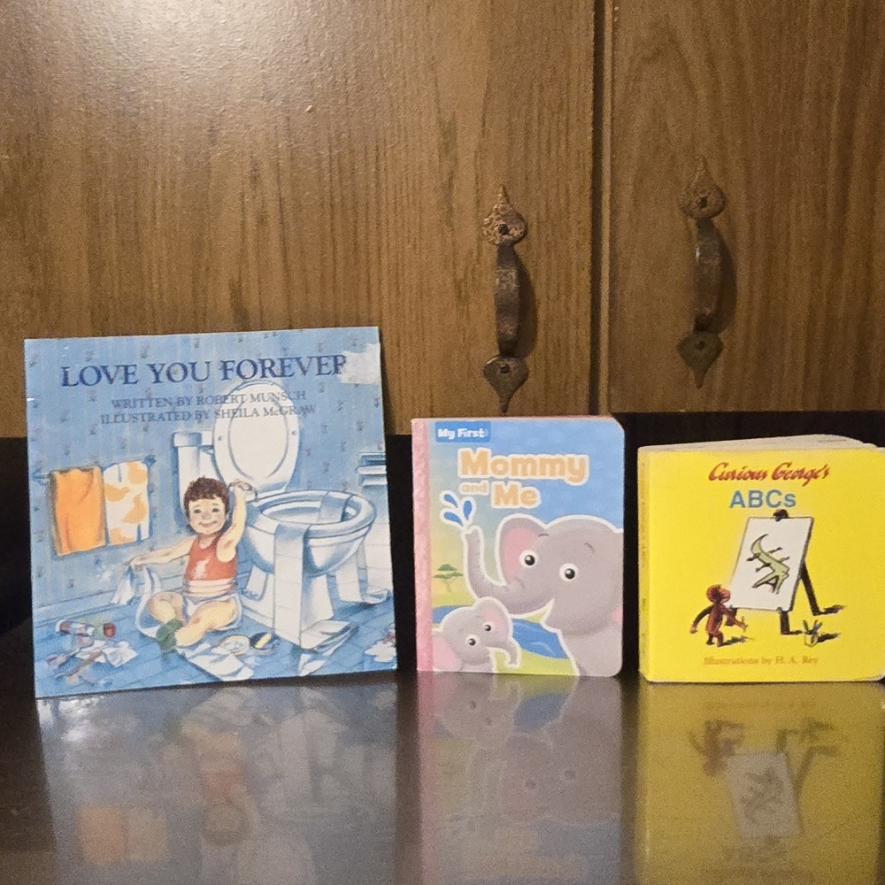 Children's Book Set - Love You Forever, Mommy and Me, Curious George ABCs